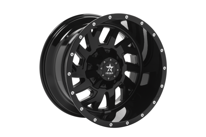 RBP 65R Glock 20x12 5x114.3 BP / 4.75 BS -44mm Offset 78mm CB (Hub Centric) Gloss Black Wheel