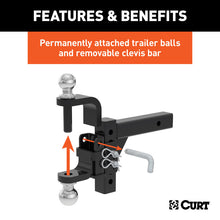 Load image into Gallery viewer, Curt Adjustable Multipurpose Ball Mount (2in Shank 2in &amp; 2-5/16in Balls)
