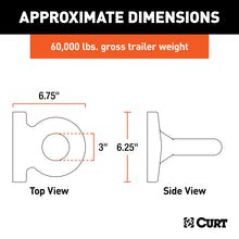 Load image into Gallery viewer, Curt Pintle Mount Lunette Eye (60000lbs 3in I.D.)