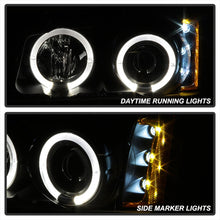 Load image into Gallery viewer, Spyder Chevy Silverado 1500 03-06 Projector LED Halo LED Amber Reflector Blk PRO-YD-CS03-AM-BK