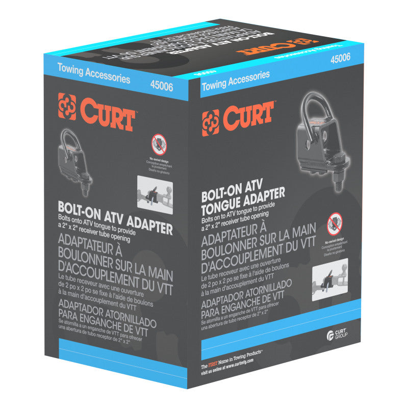 Curt Bolt-On ATV Tongue Adapter w/2in Receiver