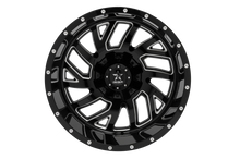 Load image into Gallery viewer, RBP 65R Glock 22x12 6x139.7 BP / 4.75 BS / -44mm Offset 78mm CB Gloss Black w/Machined Grooves Wheel