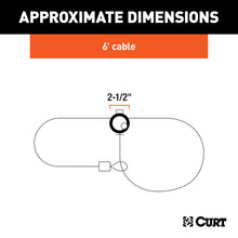 Load image into Gallery viewer, Curt Multi-Use Cable Lock (6ft x 3/8in Cable Vinyl-Coated Braided Steel)