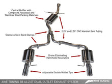 Load image into Gallery viewer, AWE Tuning Audi B8 A4 Touring Edition Exhaust - Dual Outlet Diamond Black Tips