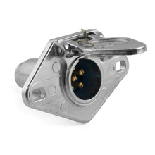 Load image into Gallery viewer, Curt 6-Way Round Connector Socket (Vehicle Side Diecast Metal)