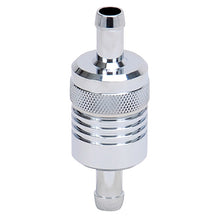 Load image into Gallery viewer, Russell Performance Chrome Street Fuel Filter (3in Length 1-1/8in diameter 3/8in inlet/outlet)