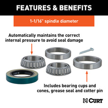 Load image into Gallery viewer, Curt 1-1/16in Wheel Bearing Kit