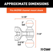 Load image into Gallery viewer, Curt Replacement Dual-Ball for Adjustable Channel Mount