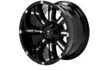 Load image into Gallery viewer, RBP 94R 22x12 6x139.7 BP / 4.75 BS -44mm Offset 108mm CB (Hub Centric) Black w/Chrome Inserts Wheel