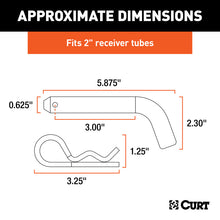 Load image into Gallery viewer, Curt 5/8in Hitch Pin (2in Receiver Zinc)