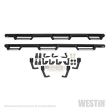 Load image into Gallery viewer, Westin/HDX 07-19 Chevrolet Silverado 2500 8ft Drop Wheel to Wheel Nerf Step Bars - Textured Black