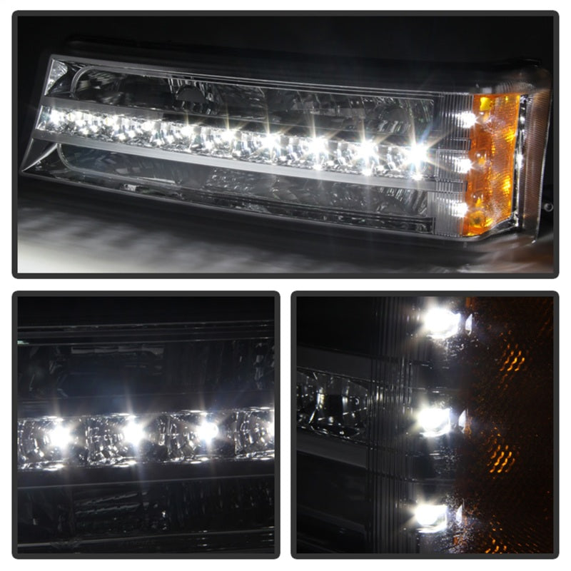xTune Chevy Silverado 03-06 / Avalanche 02-06 LED Bumper Lights Chrome CBL-JH-CS03-LED-C