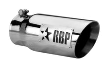 Load image into Gallery viewer, RBP RX-1 Polished Dual-Badged Exhaust Tip Inlet 4in. / Outlet 5in. / Length 12in. - Stainless Steel