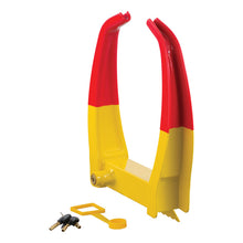 Load image into Gallery viewer, Curt Wheel Chock Lock (Yellow Powder Coat)
