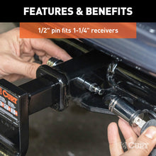 Load image into Gallery viewer, Curt 1/2in Hitch Lock (1-1/4in Receiver Barbell Chrome)