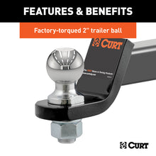 Load image into Gallery viewer, Curt Towing Starter Kit w/2in Ball (2in Shank 7500lbs 2in Drop)