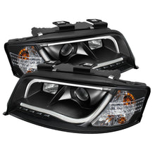 Load image into Gallery viewer, Spyder Audi A6 02-04 Projector Headlights Halogen Model Light Tube DRL Blk PRO-YD-ADA601-LTDRL-BK