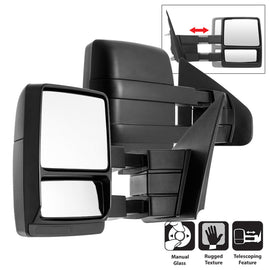 xTune Pair Ford Superduty 04-14 Manual Telescoping Mirrors MIR-FF15004-MA-SET