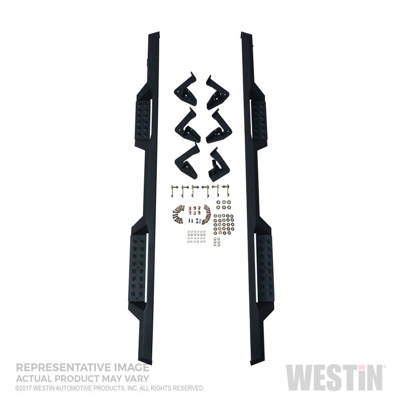 Westin/HDX 10-17 Toyota 4Runner Trail Edition Drop Nerf Step Bars - Textured Black