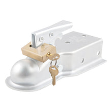 Load image into Gallery viewer, Curt Coupler Lock (1/4in Pin 3/4in Latch Span Padlock Solid Brass)