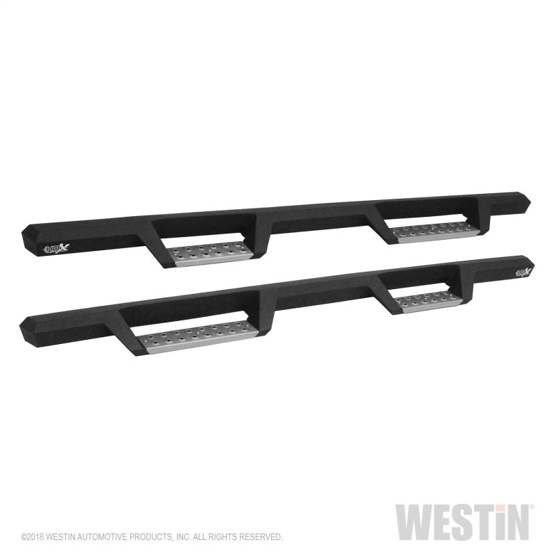 Westin/HDX 07-18 GM 15/25/3500 Crew Cab (Excl. Classic) SS Drop Nerf Step Bars - Textured Black