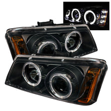 Load image into Gallery viewer, Spyder Chevy Silverado 1500 03-06 Projector LED Halo LED Amber Reflector Blk PRO-YD-CS03-AM-BK