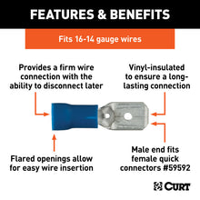 Load image into Gallery viewer, Curt Male Quick Connectors (16-14 Wire Gauge 100-Pack)