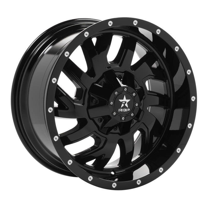 RBP 65R Glock 20x10 5x127/139.7 BP / 5 BS -12mm Offset 78mm CB (Hub Centric) Gloss Black Wheel