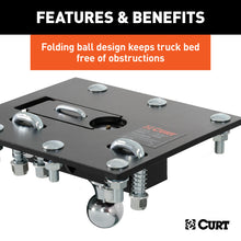 Load image into Gallery viewer, Curt 90-93 Ford F-250 Over-Bed Folding Ball Gooseneck Hitch