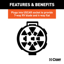 Load image into Gallery viewer, Curt Universal Dual-Output 7 &amp; 4-Way Connector (Plugs into USCAR)