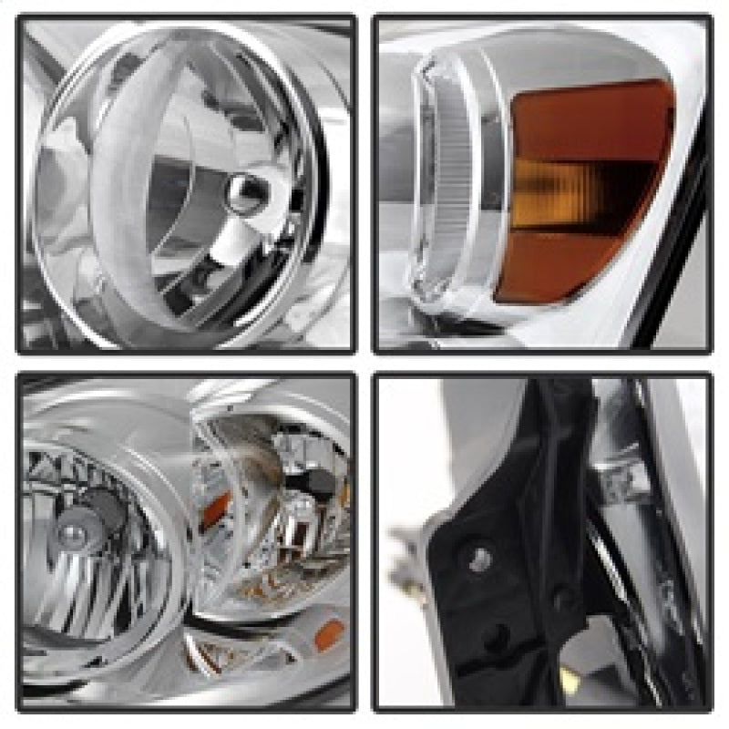 xTune Dodge Ram 1500 06-08 / Ram 2500/3500 06-09 Amber Crystal Headlights Chrome HD-JH-DR06-AM-C