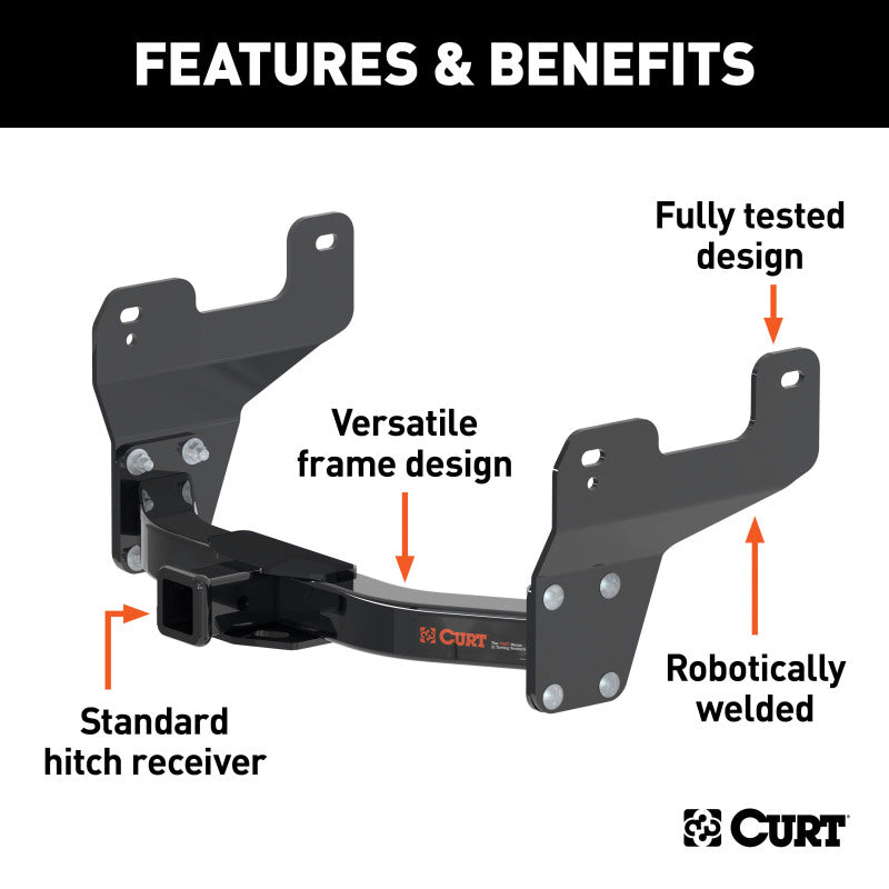 Curt Universal Class 3 Multi-Fit Trailer Hitch w/2in Receiver BOXED