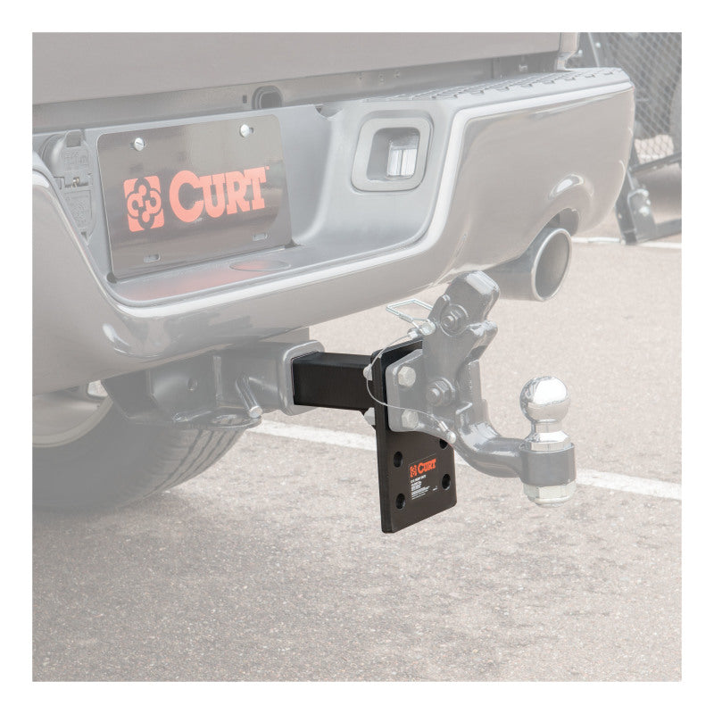 Curt Adjustable Pintle Mount (2in Shank 15000lbs 7in High 6in Long)