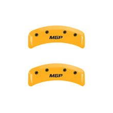 Load image into Gallery viewer, MGP 4 Caliper Covers Engraved Front &amp; Rear MGP Yellow Finish Black Char 2001 Subaru Outback