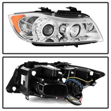 Load image into Gallery viewer, Spyder BMW E90 3-Series 06-08 Projector LED Halo Amber Reflector Rplc Bulb Chrm PRO-YD-BMWE9005-AM-C