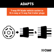 Load image into Gallery viewer, Curt LED Electrical Adapter (7-Way RV Blade Vehicle to 4 or 5-Way Flat Trailer)