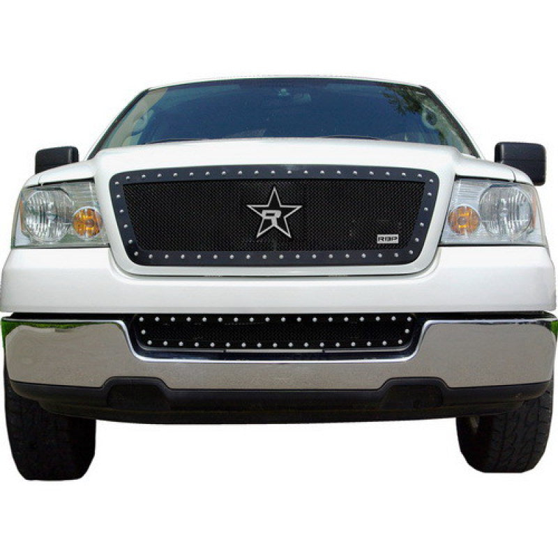 RBP RX-5 Halo Series Studded Frame 1pc. Grille 04-08 Ford F-150 (Except Harley Edition) - Black