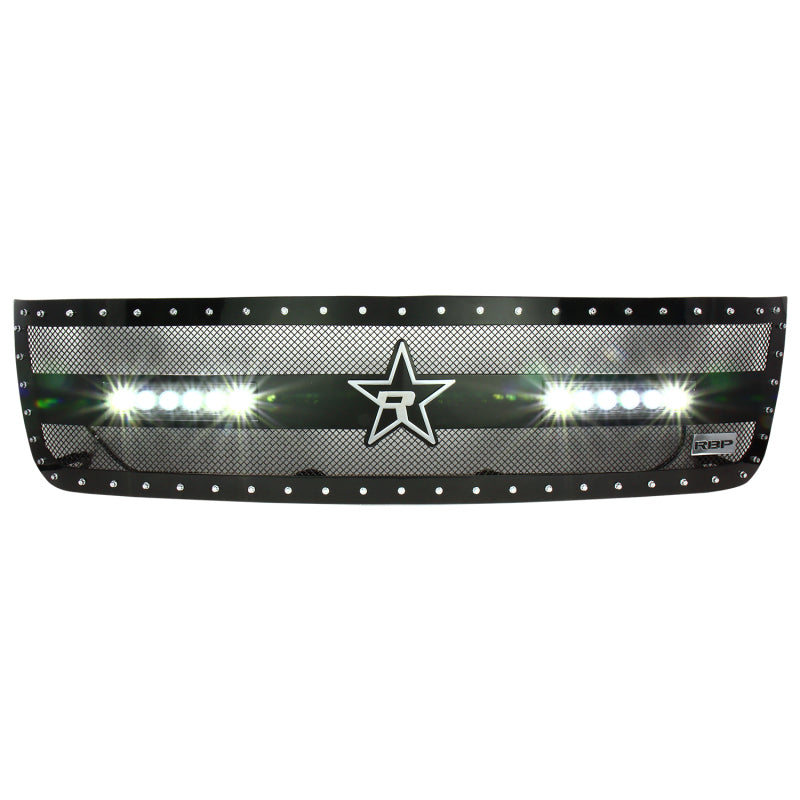 RBP RX-3 Midnight Edition Black LED Bar Grille (Studded) 11-14 Chevy Silverado 2500HD/3500HD
