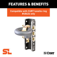 Load image into Gallery viewer, Curt SecureLatch Lunette Ring Channel (2-3/4in I.D. 11-3/4in High)