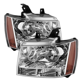 xTune Chevy Suburban 1500/2500 07-14 Crystal Headlights Chrome HD-JH-CSUB07-AM-C