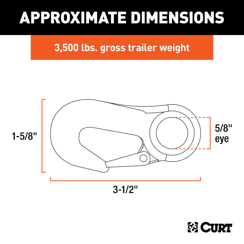 Curt Snap Hook w/5/8in Eye (3500lbs)