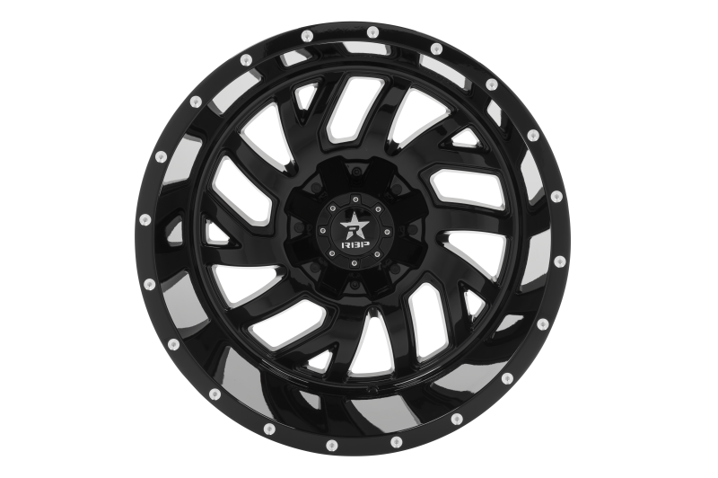RBP 65R Glock 22x14 8x165.1 BP / 4.5 BS -76mm Offset 121.3mm CB (Hub Centric) Gloss Black Wheel