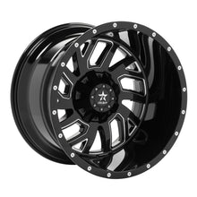 Load image into Gallery viewer, RBP 65R Glock 22x14 6x139.7 BP / 4.5 BS / -76mm Offset 108mm CB Gloss Black w/Machined Grooves Wheel