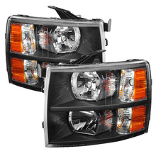 Load image into Gallery viewer, xTune Chevy Silverado 07-13 Crystal Headlights Black HD-JH-CS07-AM-BK