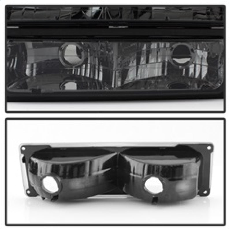 xTune Chevy Suburban 94-98 Headlights w/ Corner & Parking Lights 8pcs Smoked HD-JH-CCK88-AM-SM-SET
