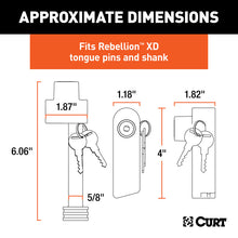 Load image into Gallery viewer, Curt Replacement Rebellion XD Tongue and Hitch Lock Set
