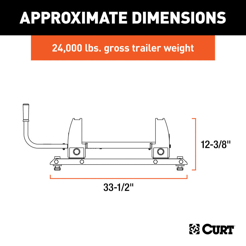Curt OEM Puck System 5th Wheel Roller for Ford