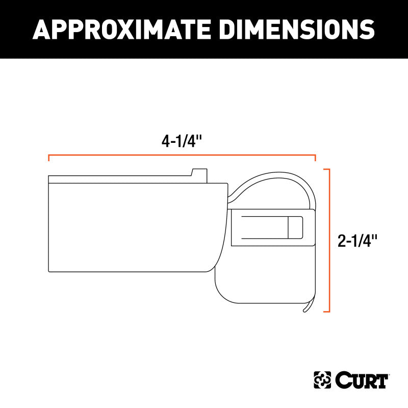 Curt Adapter w/Backup Alarm (7-Way RV Blade Vehicle to 4-Way Flat Trailer)