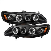Load image into Gallery viewer, Spyder Honda Accord 98-02 1PC Projector Headlights LED Halo Amber Reflector Blk PRO-YD-HA98-AM-BK