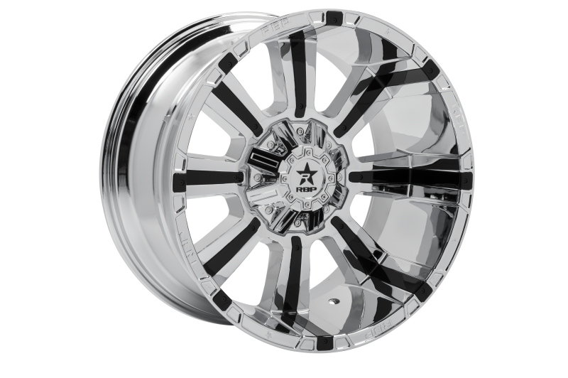 RBP 94R 22x12 6x135 BP / 4.75 BS -44mm Offset 87mm CB (Hub Centric) Chrome w/Blk Inserts Wheel